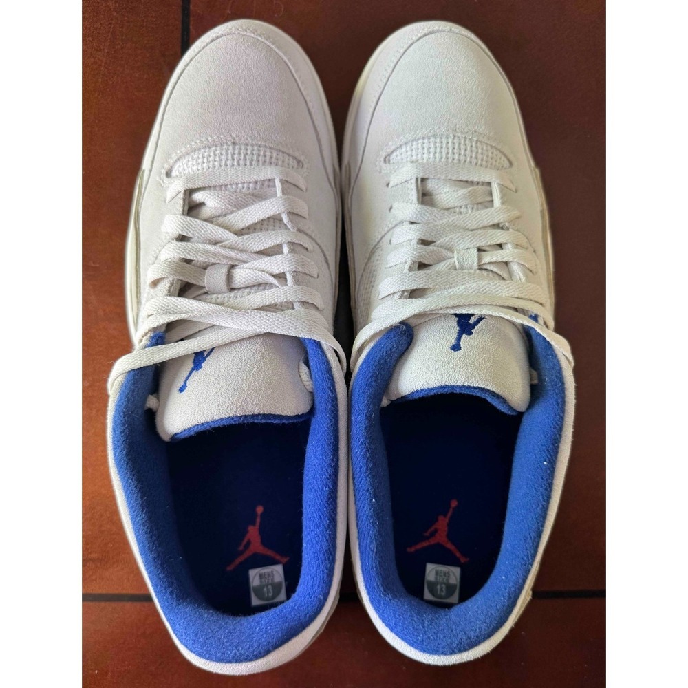 Jordan Flight Court Low Mens 13 Beige Royal Blue Sneakers New No Box HF3255-005 - Picture 3 of 11